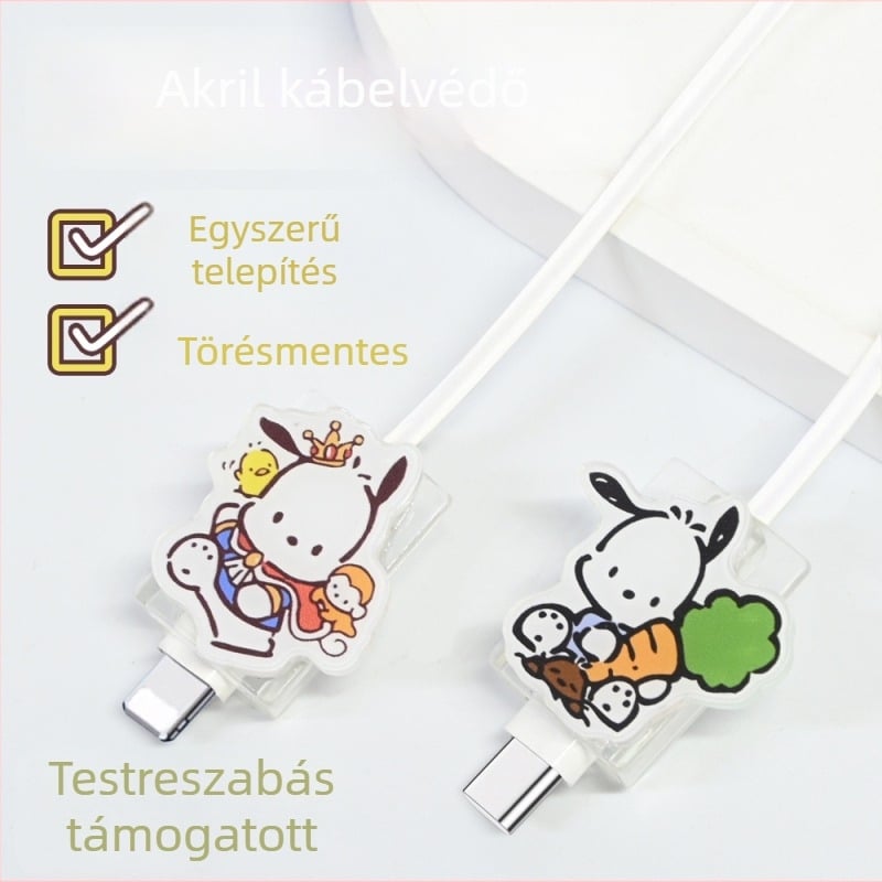 Wenxu adatkábel védőtok anti-breakage harapó eszközzel, akril anyag, kompatibil Android és Apple készülékek