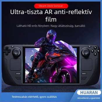 HUARAN PET Steam Deck előlapi képernyővédő, Anti-reflexiós, Anti-kékfény, HD, Ütésálló
