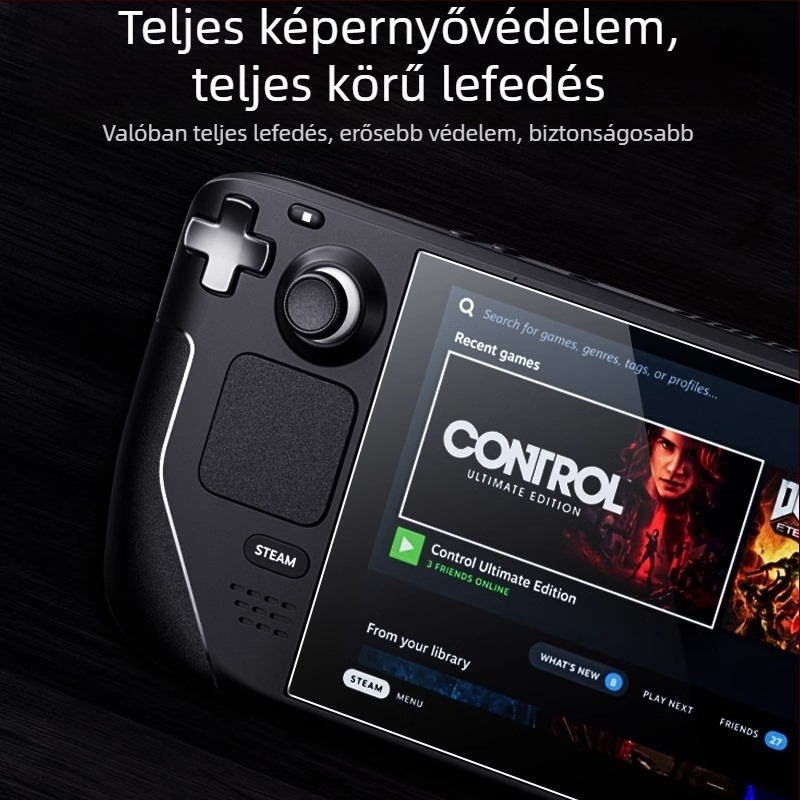 HUARAN PET Steam Deck előlapi képernyővédő, Anti-reflexiós, Anti-kékfény, HD, Ütésálló