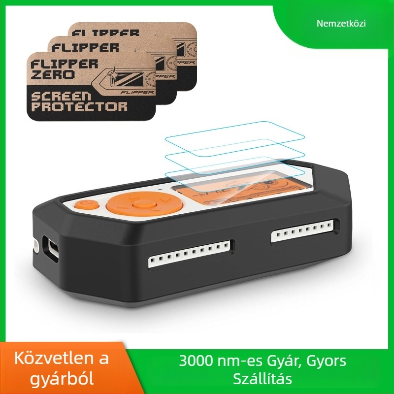 Flipper Zero védőfilm készlet — 3 db, rendkívül átlátszó anyag, 95% áteresztés, por eltávolító matrica