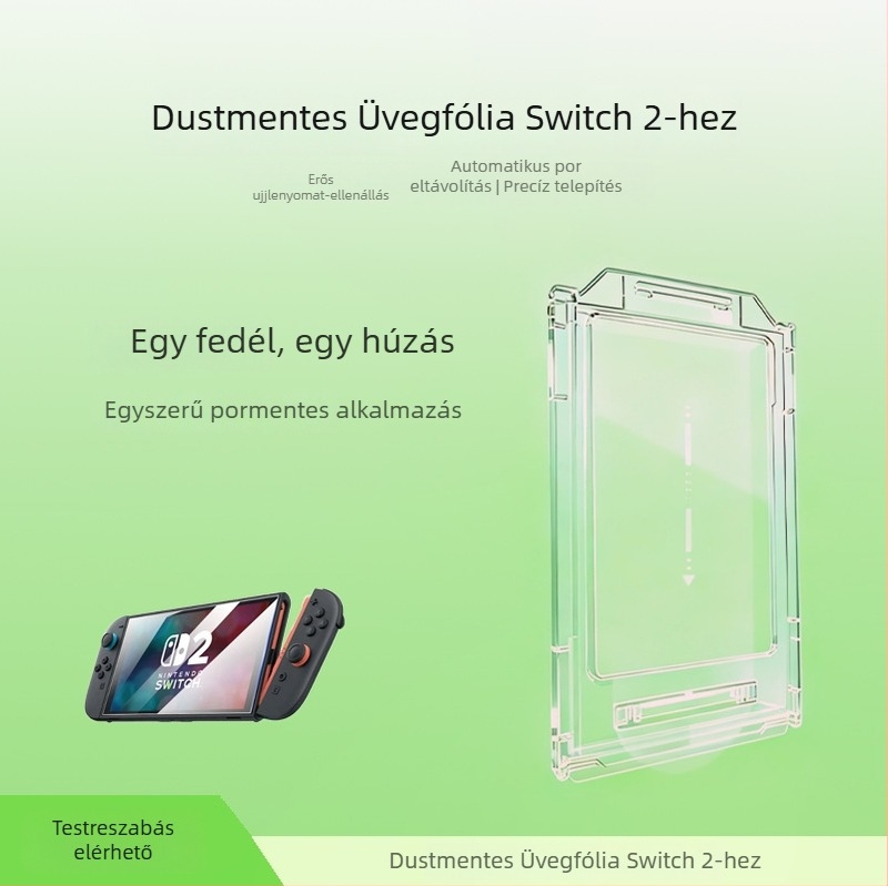 Switch 2 edzett kijelzővédő üveg — HD kiadás kékfény védelem, 0.33 mm, 99.99% átlátszóság