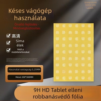 Tabletta képernyővédő fólia - PET anyag, elülső membrán, HD élesség, ujjlenyomat-mentes, automatikus javítás