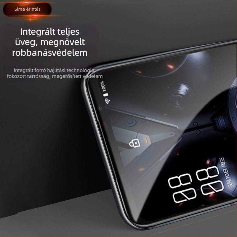 Teljes képernyőhöz készült karcolásvédő üvegfólia, Asus ROG Phone 8 – előoldali fólia, ujjlenyomat-mentes, automatikus javítás, kód 3283093