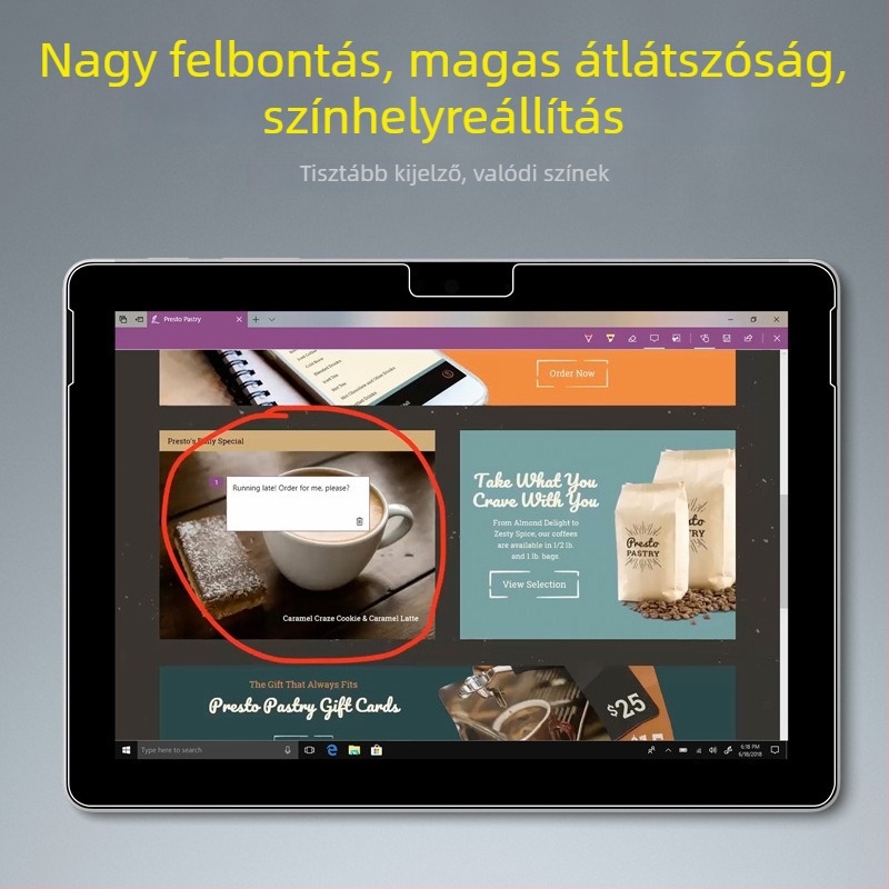 Microsoft Surface Go 2 Edzett üveg képernyővédő – HD tisztaság, karcolásálló, tükröződésmentes
