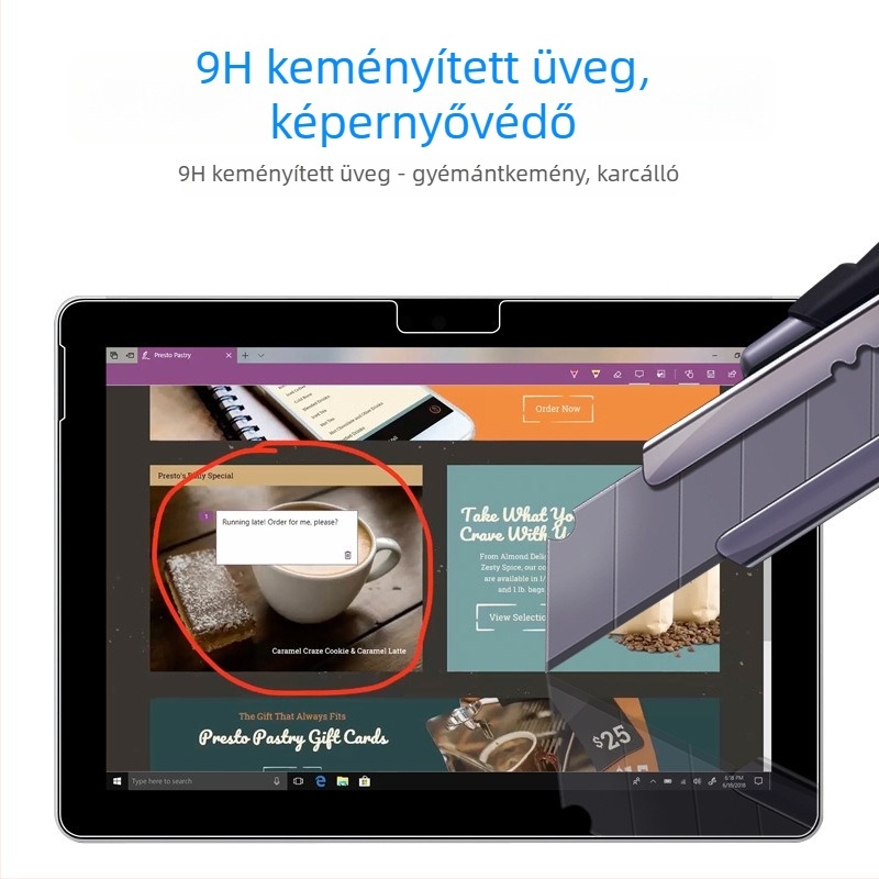 Microsoft Surface Go 2 Edzett üveg képernyővédő – HD tisztaság, karcolásálló, tükröződésmentes