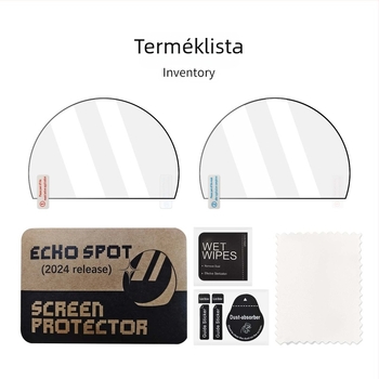 Echo Spot 2024 kijelzővédő fólia – PET anyag, 0,3 mm, 90% fényáteresztés, Zy-83 OEM, dupla csomag