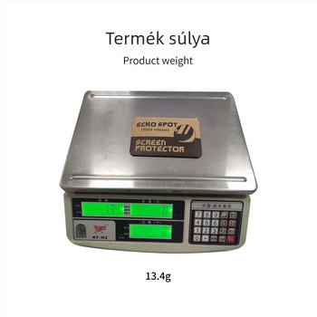 Echo Spot 2024 kijelzővédő fólia – PET anyag, 0,3 mm, 90% fényáteresztés, Zy-83 OEM, dupla csomag