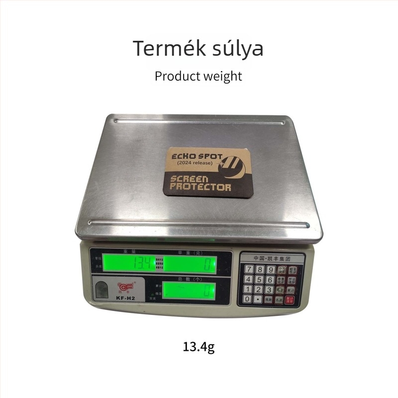 Echo Spot 2024 kijelzővédő fólia – PET anyag, 0,3 mm, 90% fényáteresztés, Zy-83 OEM, dupla csomag