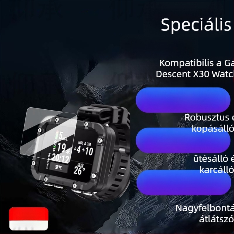Garmin Descent X30 óra védő képernyő fólia — folyékony nano anyag, elülső membrán, HD tisztaság, NDL védőfólia