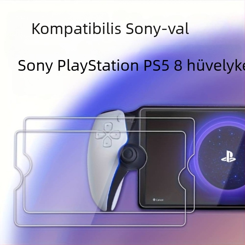 Sony PlayStation PS5 előtti kijelzővédő – edzett üveg, 0,33 mm vastagság, átlátszóság >97%