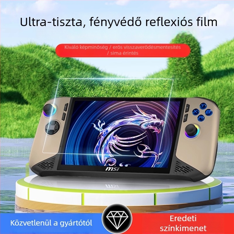 MSI Claw8 AI+ AR anti-reflexiós fólia – 0,17 mm, 95% fényáteresztés, teljes lefedettség, ujlenyomat-mentes, éles kép