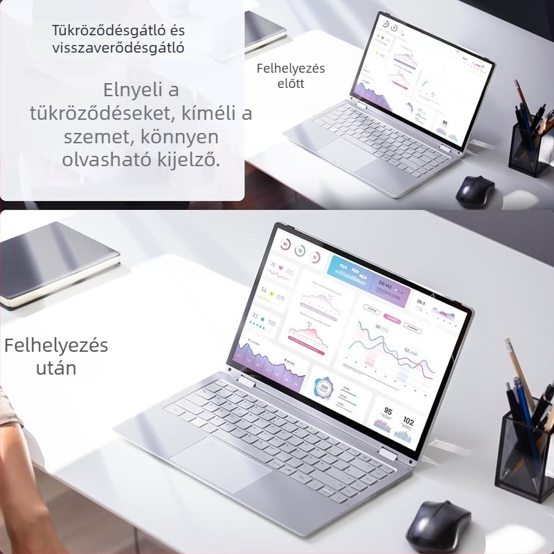 Noteszgép kijelzőjére anti-kékfényes, matt tükröződésmentes fólia Lenovo Legion, Asus, Dell és HP számára