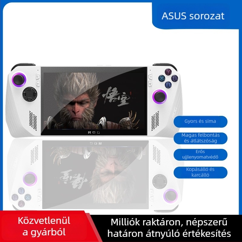 Asus ROG Ally tempered glass képernyővédő, HD, 0,33 mm, ujjlenyomat-mentes