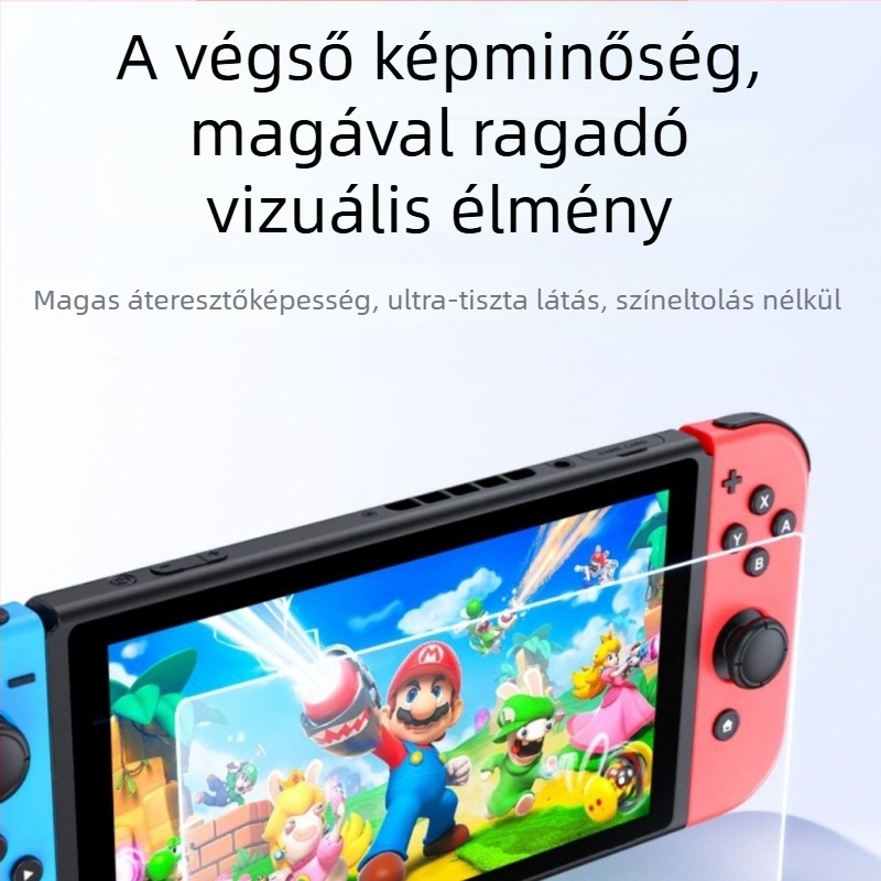 Nintendo Switch érintőképernyő antireflexiós fólia AR bevonattal, 95% átlátszóság, 0,17 mm vastagság
