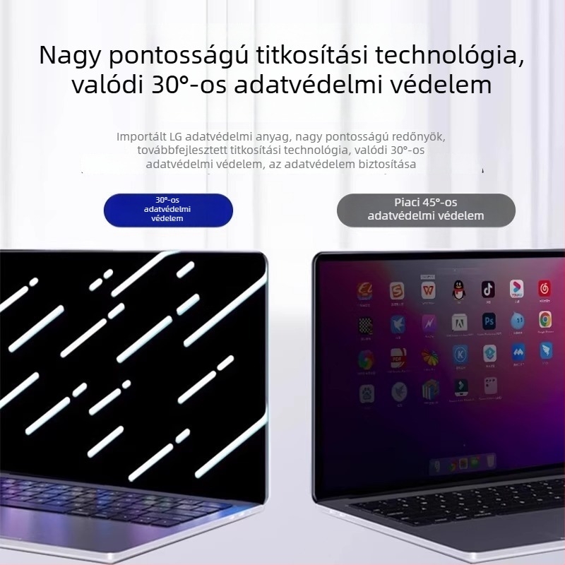 Apple MacBook Air 13 és MacBook Pro 15 modellhez készült adatvédelmi képernyővédő fólia, HD