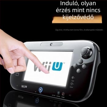 Nintendo Wii U kijelző fólia, PET anyag, 0,17 mm vastagság, 96% átlátszóság, anti-reflexiós
