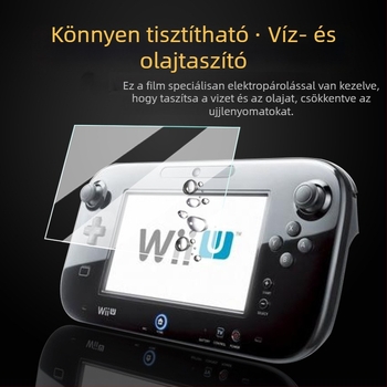 Nintendo Wii U kijelző fólia, PET anyag, 0,17 mm vastagság, 96% átlátszóság, anti-reflexiós