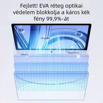 Monitor kijelzővédő a kékfény elleni védelemhez, HD felbontású, asztali számítógépekhez – német import anyagok – OEM feldolgozás – 500 g – anti-glare akril panel