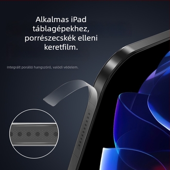 Porálló élvédő fólia Apple iPad Pro 2024-hez – NPK hagyományos membrán, védelem az oldalsó hangszórónak