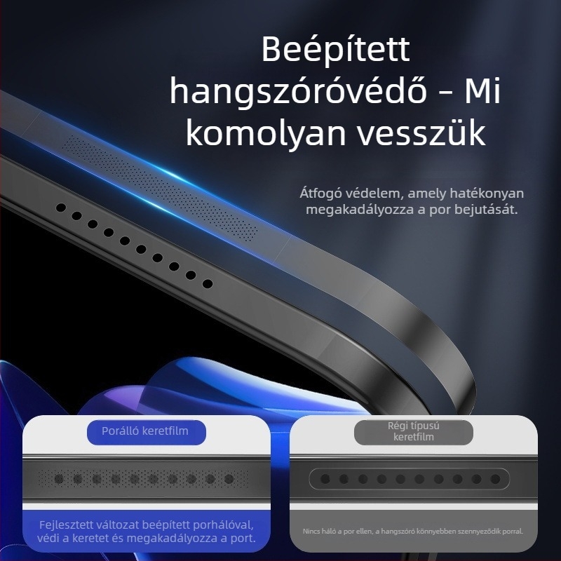 Porálló élvédő fólia Apple iPad Pro 2024-hez – NPK hagyományos membrán, védelem az oldalsó hangszórónak