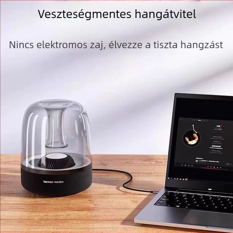 3,5 mm-es férfi–férfi audio kábel, aranyozott csatlakozók, mag tiszta réz, oxigénmentes réz, ROHS tanúsított