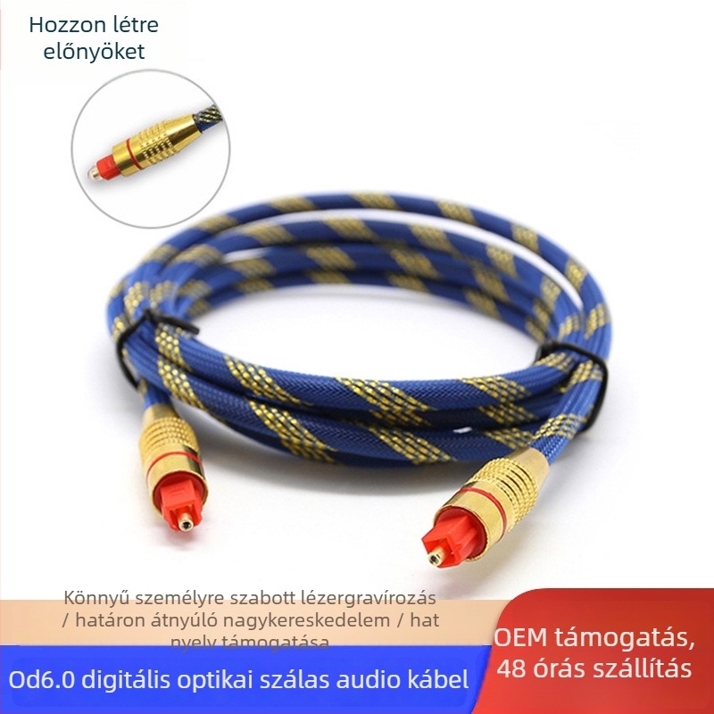 Optikai szálas kábel optikai interfész berendezésekhez – aranyozott csatlakozók; műanyag mag; PVC burkolat; Súly 0,05