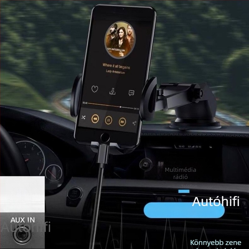 Apple autó AUX audio kábel iPhone XR, 7, 11, 8 és 8 Plus kompatibilis | aranyozott rézmag, ötvözet vezető