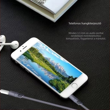 Jinghua 3,5 mm férfi–női hosszabbító audió kábel (aranyozott érintkezők; tiszta réz mag; OFC vezető; modell 3.5-3.5F)