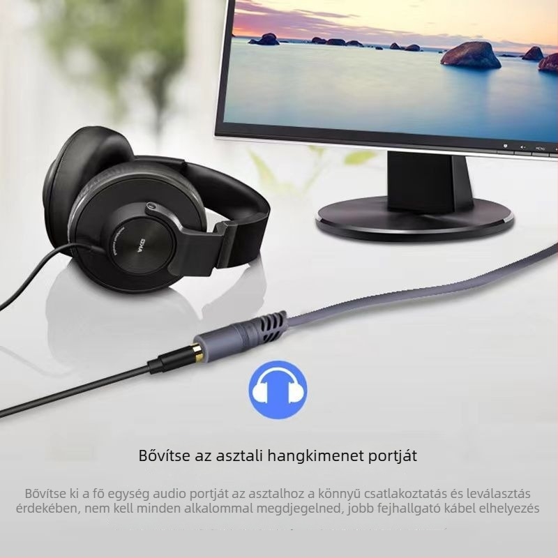 Jinghua 3,5 mm férfi–női hosszabbító audió kábel (aranyozott érintkezők; tiszta réz mag; OFC vezető; modell 3.5-3.5F)