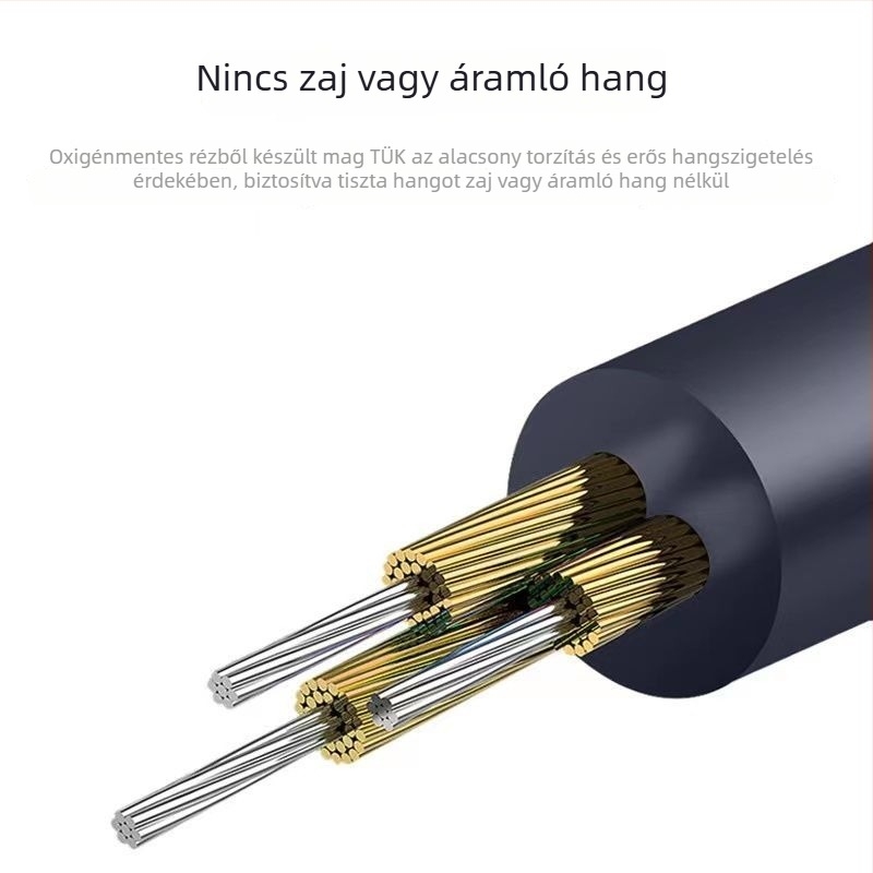 Jinghua 3,5 mm férfi–női hosszabbító audió kábel (aranyozott érintkezők; tiszta réz mag; OFC vezető; modell 3.5-3.5F)
