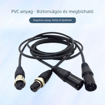 XLR digitális audio kábel – mikrofon bővítő kábel, 2‑/3‑magos, férfi–női csatlakozó, PVC burkolat, csupasz réz vezetők