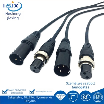 XLR digitális audio kábel – mikrofon bővítő kábel, 2‑/3‑magos, férfi–női csatlakozó, PVC burkolat, csupasz réz vezetők