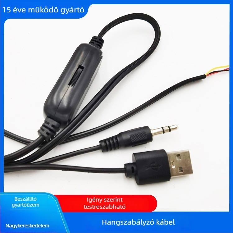 Hangszóró állító kábel – Xionitong; injektált kivitelű kábel, réz-köpenyes acélmag, PVC szigetelés, ROHS tanúsítvány.