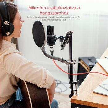 XLR férfi–női bővítő audio kábel mikrofonhoz, nikkelezett bevonat, OFC rézmag, RoHS, súly 60 g