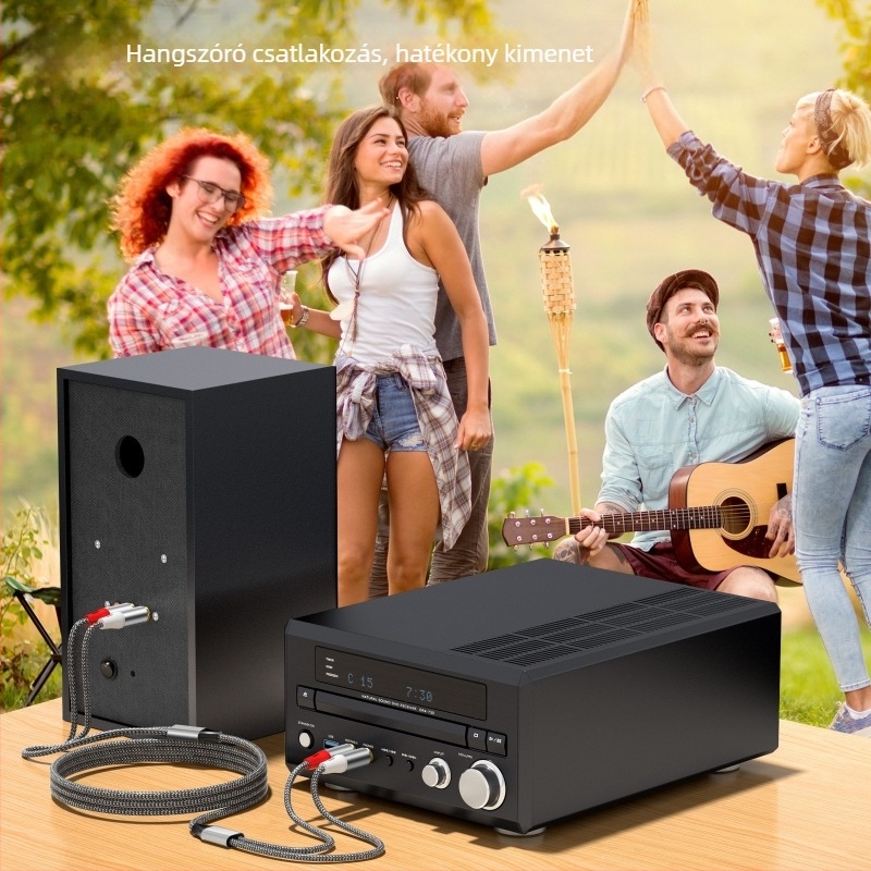 Gold Leaf RCA audio-kábel, aranyozott csatlakozók, OFC réz vezetők, rézmag, 2x RCA-2x RCA, digitális eszközökhöz