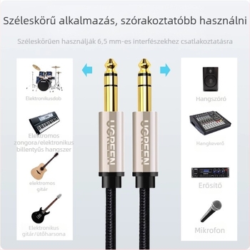 Hangszerkábel zajcsökkentéssel - gitárhoz, basszushoz, keverőhöz és hangfalhoz