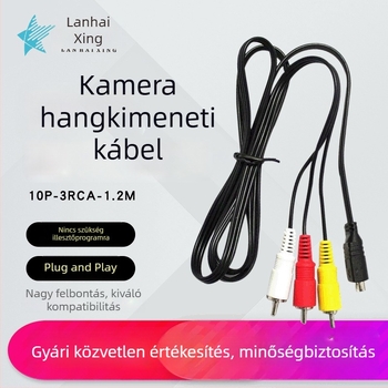 Sony kamera AV/Videó kábel, 10P félkör alakú csatlakozó, kompatibil VMC-15FS és VMC-30FS
