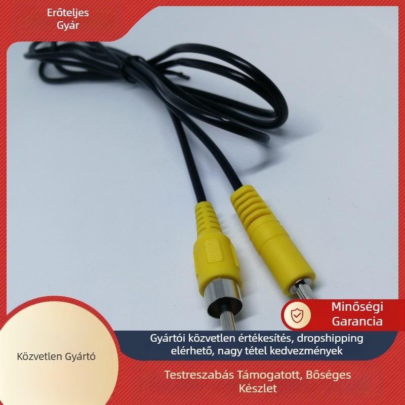 Audiokábel 3,5 mm mono RCA férfi, számítógép perifériákhoz, rézmag, réz vezetők