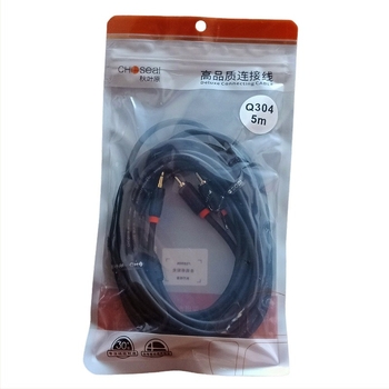 Choseal/Akihabara Q304 3.5 mm-es audio kábel kettős RCA csatlakozóval telefonhoz és hangszóróhoz