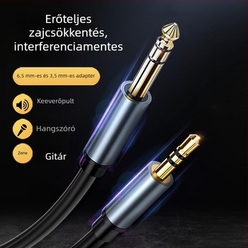 Rxix Luoxi 3,5–6,5 mm-es audio kábel, férfi–férfi csatlakozóval, telefonhoz vagy számítógéphez hangszórókhoz, keverőhöz, elektromos gitárhoz és elektronikus billentyűhöz