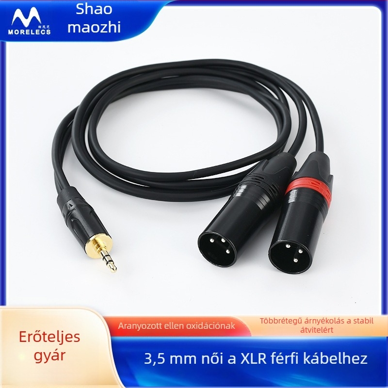 Shao Maozhi audio kábel, 3,5 mm-es XLR-F-hez, aranyozott, rézmagú, PC-hez