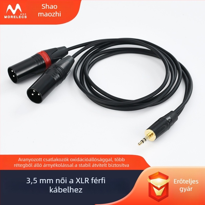 Shao Maozhi audio kábel, 3,5 mm-es XLR-F-hez, aranyozott, rézmagú, PC-hez