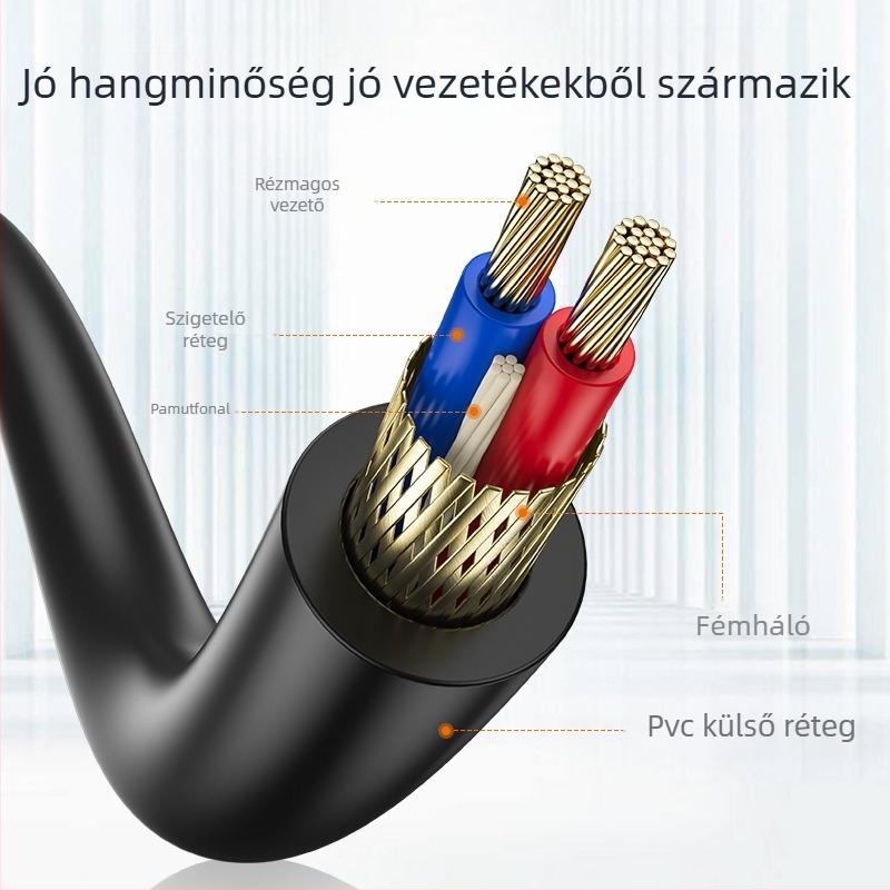 XLR audió hosszabbító kábel, kiegyensúlyozott hárommagos, réz vezető, fonott kialakítás, CE tanúsítvány