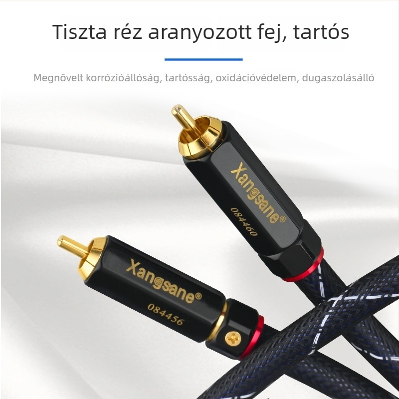 Ezüstözött digitális koaxiális audio kábel erősítőhöz és mélysugárzóhoz, 5.1 csatornás, 75 Ω