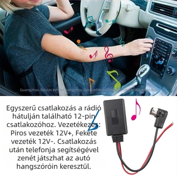 Pioneer P99 IP-BUS sorozathoz Bluetooth audio kábel - JS márka, réz mag, réz vezető, 2022