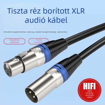 XLR audio kábel – aranyozott kivitel, OFC réz, tiszta réz mag, modell Z012
