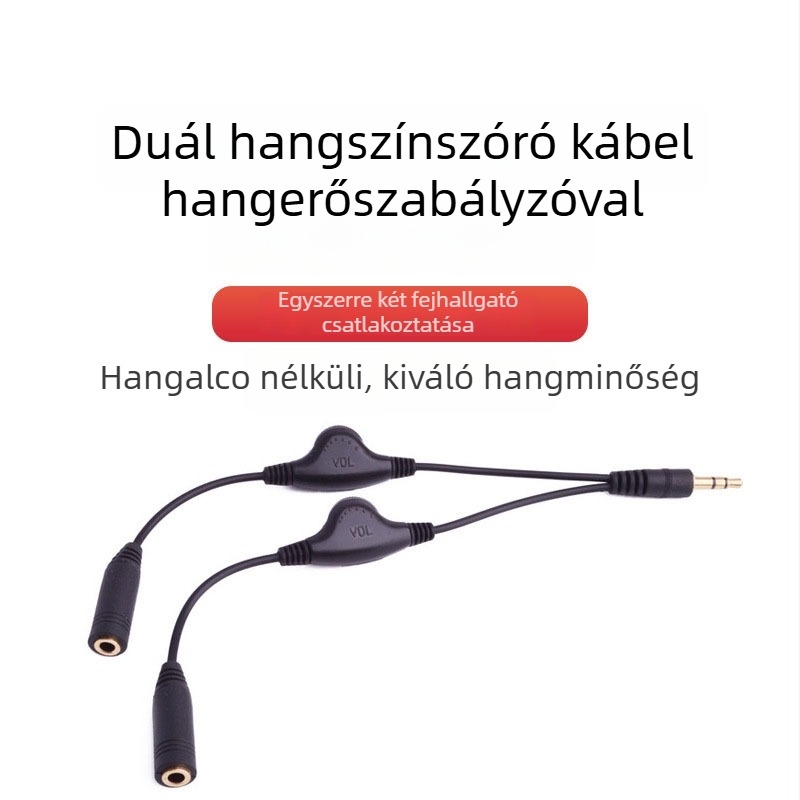 3,5 mm-es audió kábel, modell 12016, aranyozott felület, enameled huzalmag, ROHS (modell 12016; aranyozott felület; enameled huzalmag)