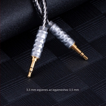 Bartok Dl01 AUX autóhanglekáb, 3,5 mm, férfi–férfi, ezüstbevonatú rézmag, oxigénmentes réz vezető, ROHS tanúsított