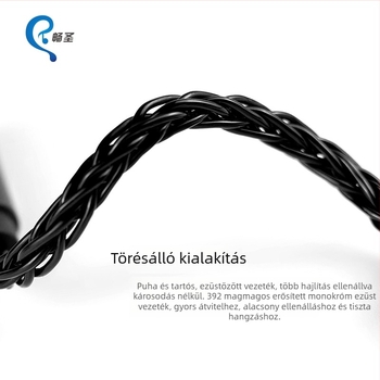 Hi‑Fi USB‑C‑től 3,5 mm-es audio kábel ALC5686 dekóddal, ezüstözött réz mag, oxigénmentes réz vezető, 38 g