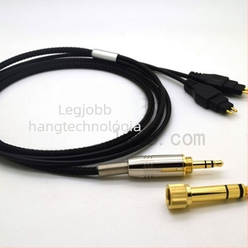 Sennheiser fekete fonott fülhallgató-kábel oxigénmentes rézből HD525 HD545 HD565 HD650 HD600 HD580